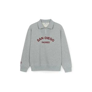 СВИТШОТ С НАДПИСЬЮ VARSITY LETTERing, ПОЛУЗАСТЕЖКА-МОЛНИЯ, СВОБОДНАЯ ПОСАДКА, SAN DIEGO PADRES