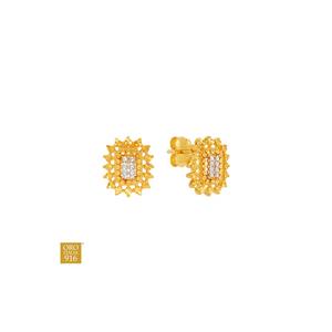 HABIB Oro Italia 916 Желтое и белое золото Серьга GE78010426(YW)-BI (22K золото)