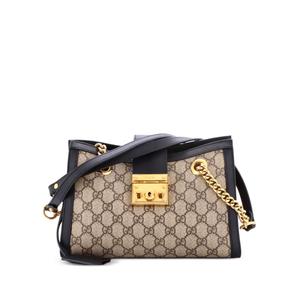 Сумка на плечо Padlock Chain Tote GG Coated Canvas with Leather Small