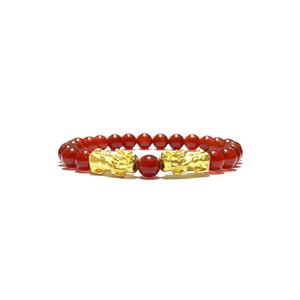Браслет LITZ 999 (24K) Gold PiXiu с двумя Пиксю EPC0639D-050-R (1.00г+/-)