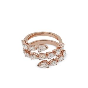 Кольцо Twist из розового золота с бриллиантами