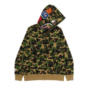 Толстовки на молнии BAPE ABC Camo Crystal Stone Shark Full Zip Hoodie «Зеленый»
