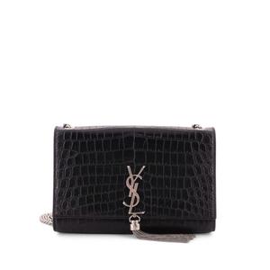 Сумка через плечо Classic Monogram Tassel Crocodile Embossed Leather Medium