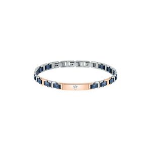 Мужской браслет Maserati Jewels 210 мм из нержавеющей стали, розовое золото, синий, JM420ATI05 (регулируемый)