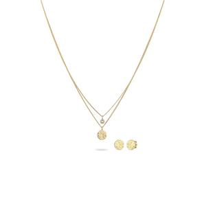 Swarovski® Crystal Coin Set – позолоченное серебро