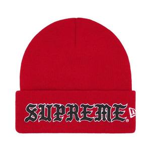 Шапки Supreme New Era Old English Beanie 'Red'