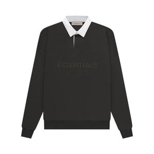 Поло Fear of God Essentials Waffle Henley Rugby 'Off Black'