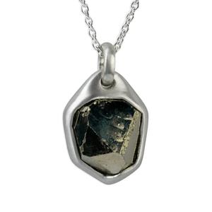 Серебряное колье Halos с пиритом