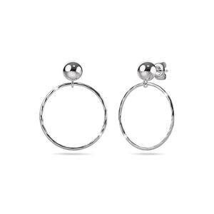 Серьги-капли Charmante из цельного стерлингового серебра 925 с чеканкой