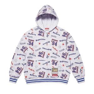 Худи Supreme x Mitchell & Ness Teams Zip Up Hooded Sweatshirt 'Ash Grey'