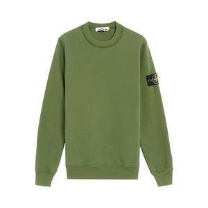 Круглый вырез Stone Island Garment Dyed Classic Свитшот 'Оливковый'