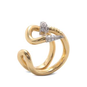 Кольцо Bent Nail с бриллиантами