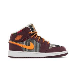 Баскетбольные кроссовки для повседневной носки Air Jordan 1 Mid SE GS "Plaid"