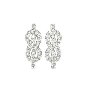 Платиновые серьги Forget Me Knot с бриллиантами