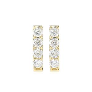 Серьги-кольца Linka Grande из желтого золота с бриллиантами