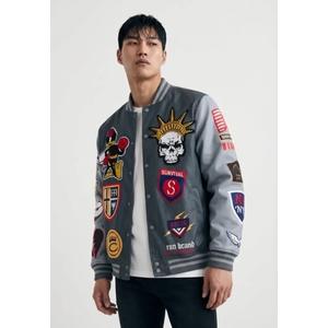NYC Streetwear - Fearless Varsity Jacket - Серый