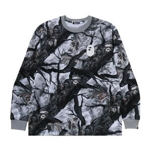 Топы BAPE Tree Edge Camo Relaxed Fit Long-Sleeve Tee 'White'