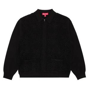 Кардиганы Supreme Crochet Zip Up Cardigan «Черный»