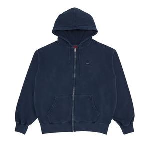 Худи Supreme Overdyed Small Box Zip Up Hooded Sweatshirt 'Dark Slate'