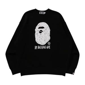 Свитера BAPE Hand Draw Ape Head Crewneck 'Черный'