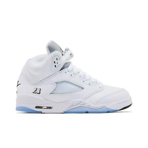Повседневные баскетбольные кроссовки Air Jordan 5 GS 'White Metallic'