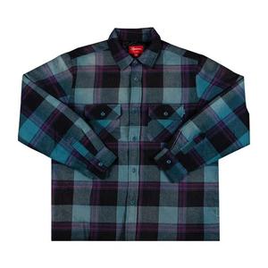Фланелевые рубашки Supreme Quilted Flannel Shirt 'Teal'