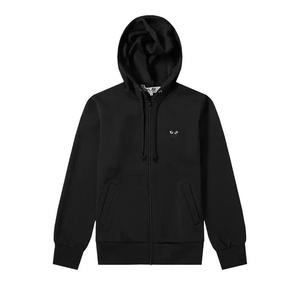 Толстовки на молнии Comme des Garçons PLAY Big Heart Logo Zip Up Hoodie 'Black'