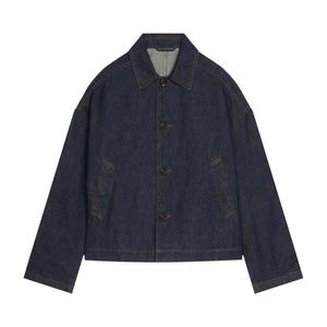 Пальто Dries Van Noten Washed And Bleached Heavyweight Denim Coat 'Indigo'