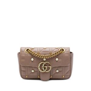 Маленькая сумка на плечо GG Marmont Pearl Studded Matelasse Calfskin Aria (2016-2026 годы)