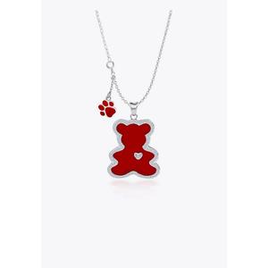 Подвеска Vinstella Luvis Bear – красный оникс с кварцевым бриллиантом