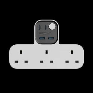 Momax 1-Charge Work Flow USB + 3-портовый T-образный адаптер