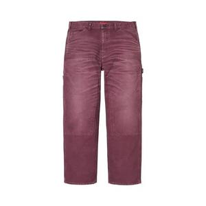 Брюки Supreme Worn Double Knee Painter Pant 'Burgundy'