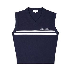 Жилеты Sporty & Rich Signature Logo Knitted Vest 'Dark Navy/White'