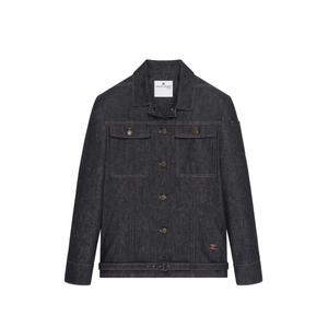 Джинсовая куртка с поясом