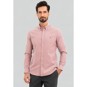 Polo Haus - Мужская хлопковая смесовая футболка Signature Fit с длинным рукавом MBLSE017