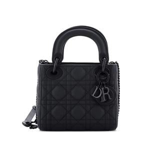 Мини-сумка через плечо Ultra Matte Lady Dior Chain Bag Cannage Quilt Calfskin