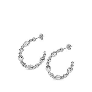 Серьги-кольца Crystal с басинами