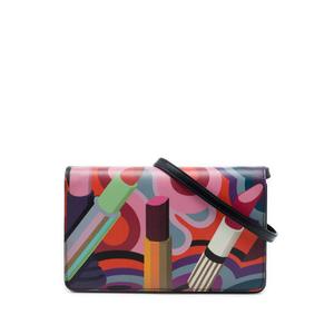 2015 Saffiano Lipstick Print Wallet on Strap crossbody bag