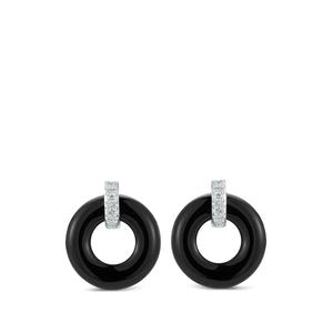 Серьги Onyx Donut из желтого золота с бриллиантами