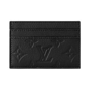 Бумажники Louis Vuitton Double Card Holder 'Black Monogram Shadow Calf Leather'