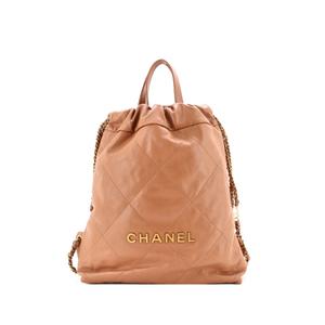 Рюкзак 22 Chain Quilted Calfskin среднего размера