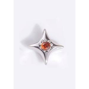 Серебряный подвеска-звезда с камнем рождения «Petite Birthstone Star Bubble» — июль — рубин