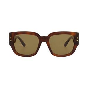 Gucci квадратные солнцезащитные очки 'Havana/Brown'