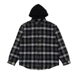 Овершерты Supreme Waffle Plaid Hooded Shirt 'Черный'