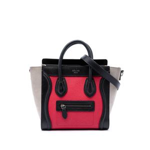 2017 Nano Tricolor Nubuck and Calfskin Luggage Tote satchel