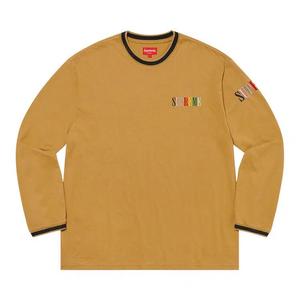 Футболки с длинным рукавом Supreme Multicolor Logo Long-Sleeve Top 'Dark Gold'