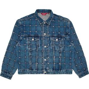 Джинсовые куртки Supreme Studded Seam Denim Trucker Jacket 'Blue'