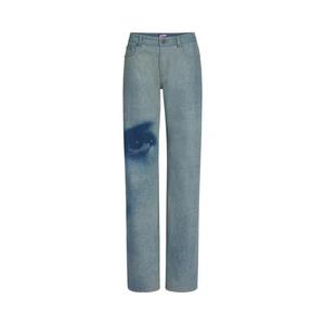 Джинсы Jean Paul Gaultier Straigth Leg Denim Pant With Face Print 'Indigo/Beige'