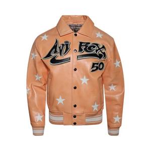 Кожаные куртки Hellstar A2 Leather Jacket 'Оранжевый'