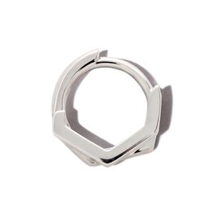Серьги-кольца Antifer из белого золота